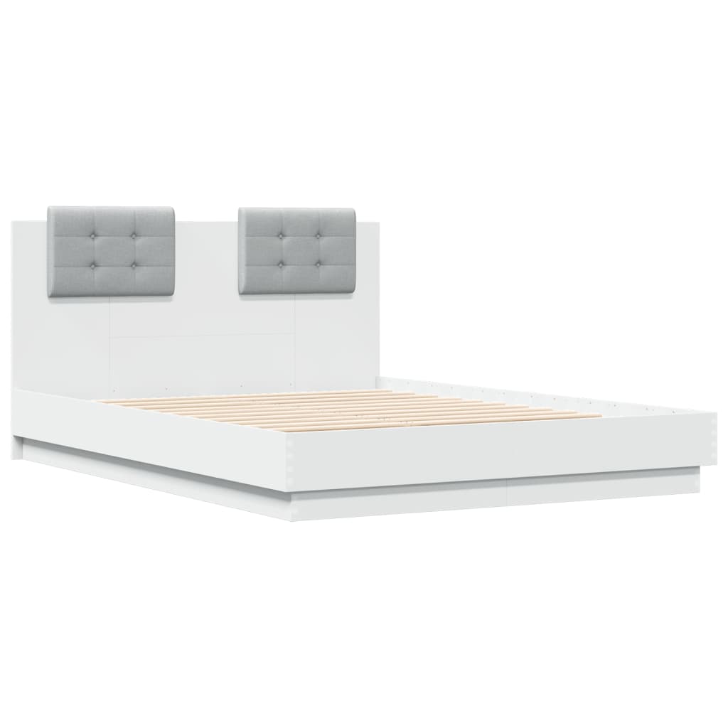 Cadre de lit sans matelas blanc 135x190 cm