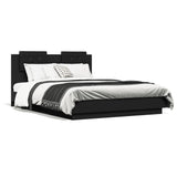 Cadre de lit sans matelas noir 135x190 cm