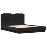 Cadre de lit sans matelas noir 120x190 cm