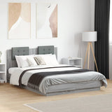 Cadre de lit sans matelas sonoma gris 120x190 cm