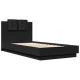 Cadre de lit sans matelas noir 90x190 cm