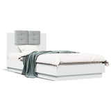 Cadre de lit sans matelas blanc 75x190 cm