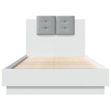 Cadre de lit sans matelas blanc 75x190 cm