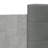 Cadre de lit sans matelas gris béton 75x190 cm