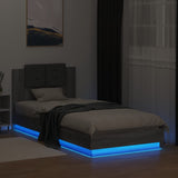 Cadre de lit avec LED sans matelas sonoma gris 100x200 cm