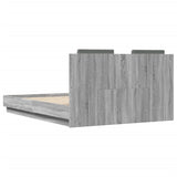 Cadre de lit avec LED sans matelas sonoma gris 120x190 cm