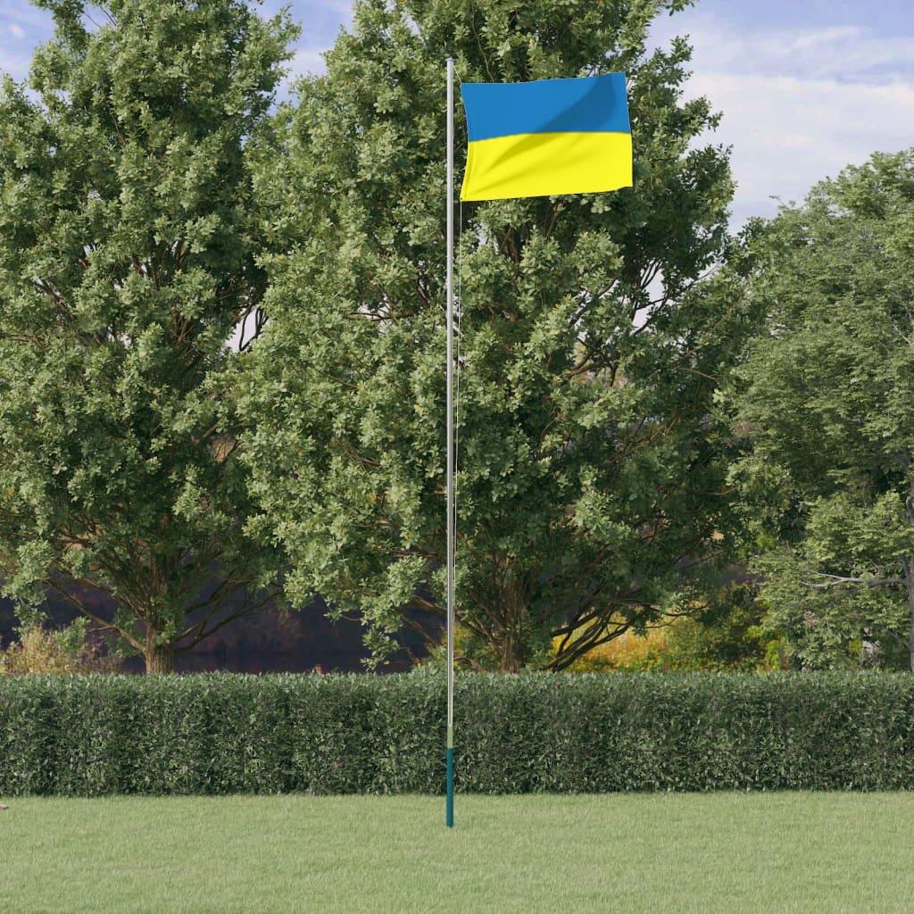 Drapeau de l'Ukraine et mât 6,23 m aluminium