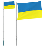 Drapeau de l'Ukraine et mât 5,55 m aluminium