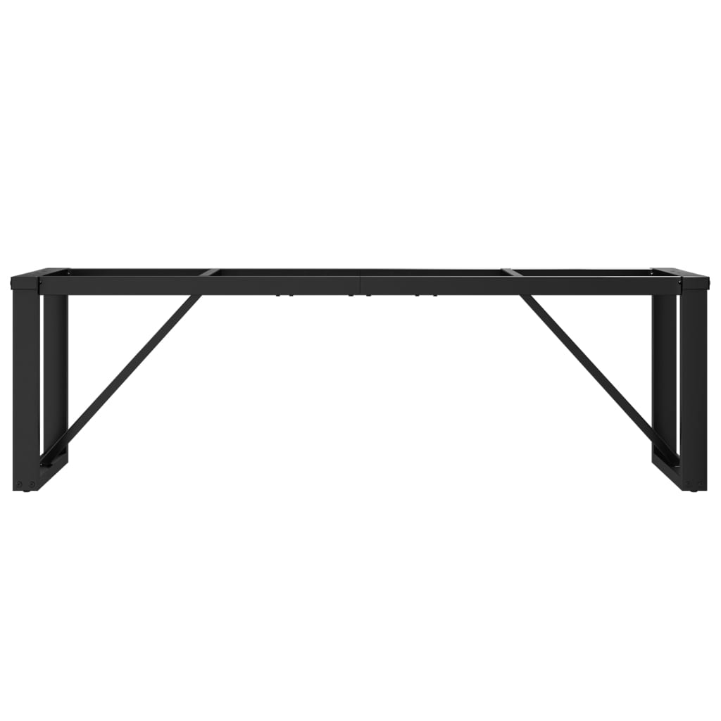 Pieds de table basse cadre en O 140x30x43 cm acier