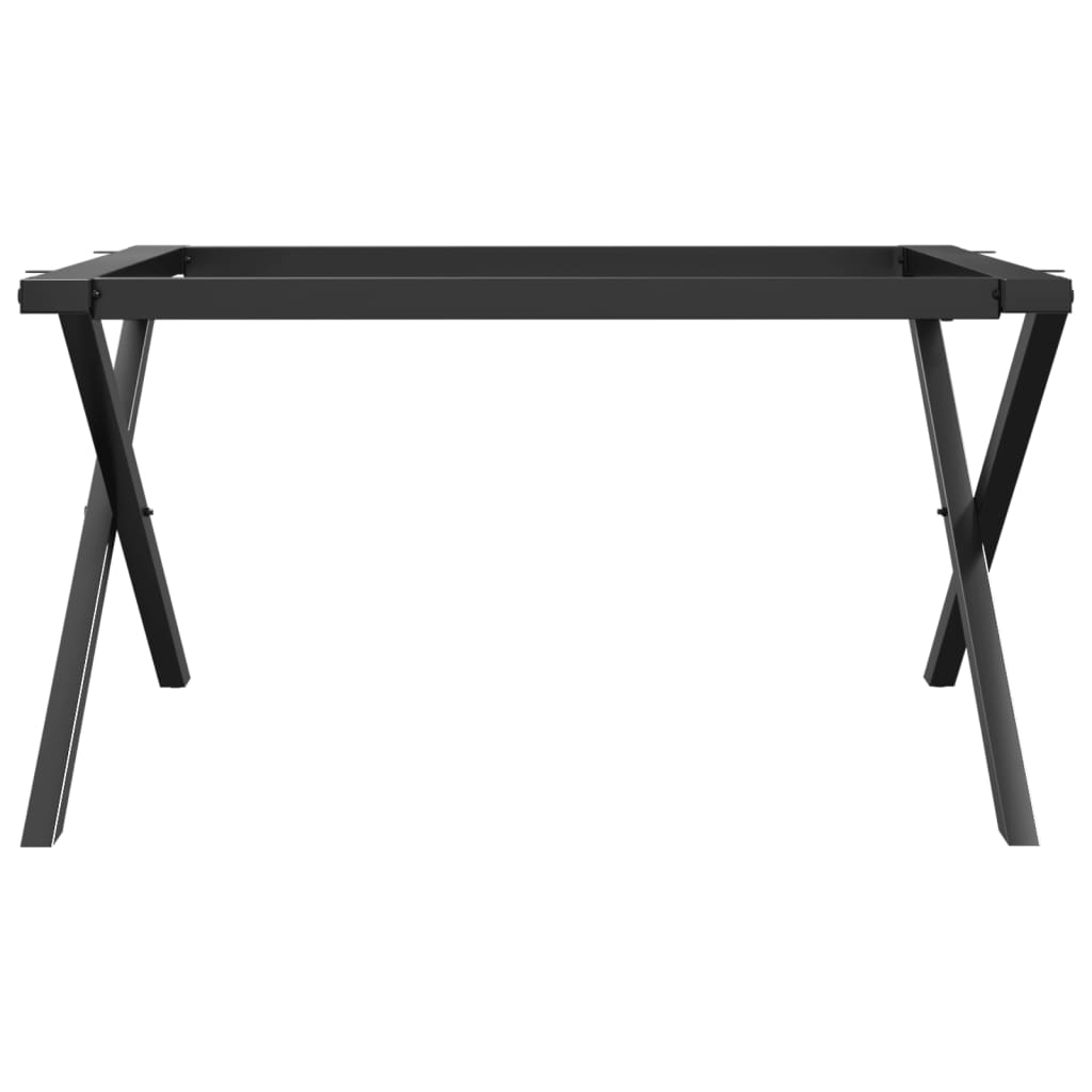 Pieds de table basse cadre en X 70x60x43 cm acier