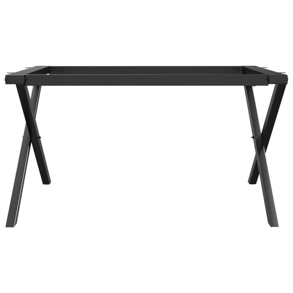 Pieds de table basse cadre en X 80x70x43 cm acier