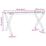 Couchtischbeine mit X-Gestell, 90 x 30 x 43 cm, Stahl