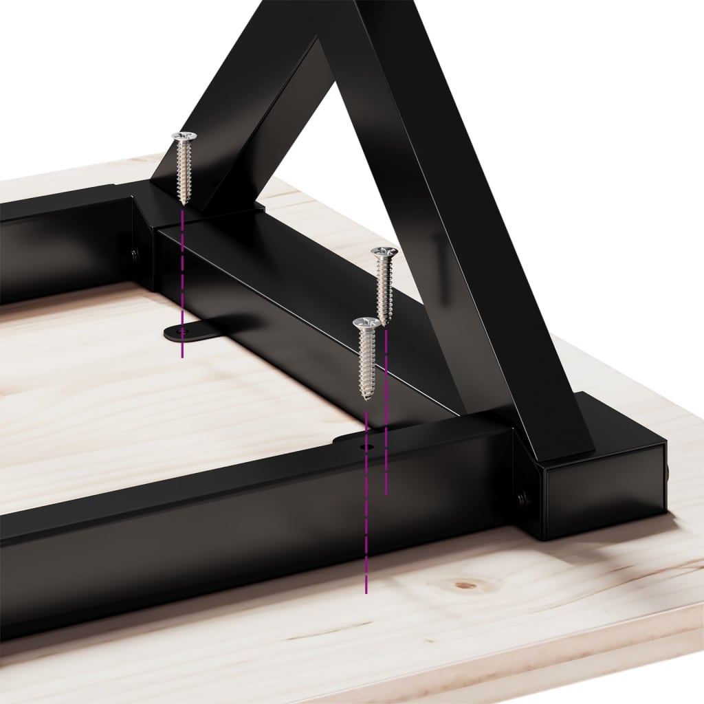 Pieds de table à manger cadre en X 50x40x73 cm acier