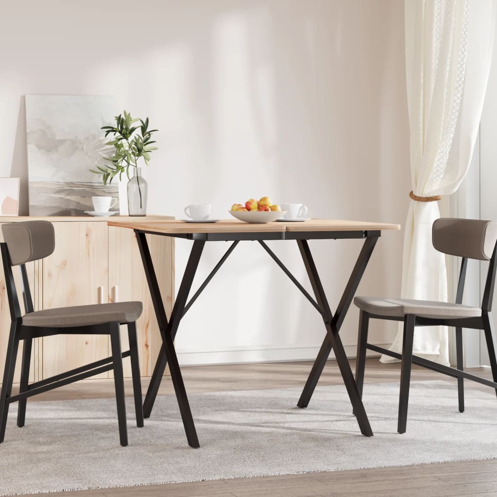 Dining table legs X frame 70x70x73 cm steel