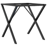 Pieds de table à manger cadre en X 70x70x73 cm acier