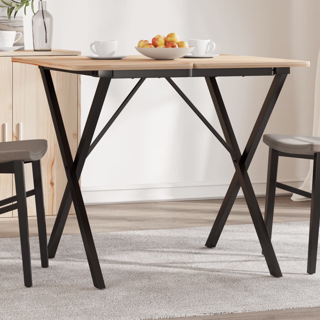 Dining table legs X frame 70x70x73 cm steel