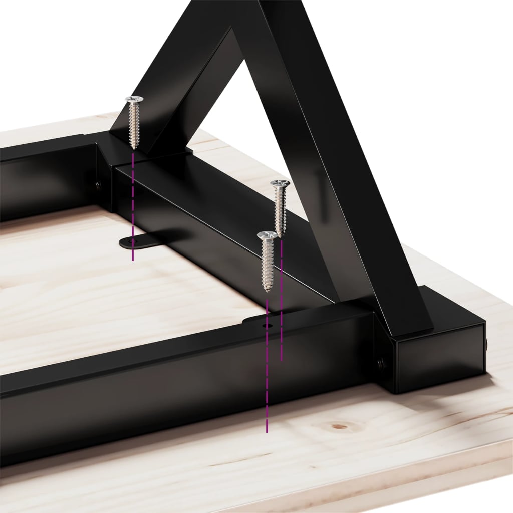 Pieds de table à manger cadre en X 80x40x73 cm acier