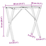 Pieds de table à manger cadre en X 80x40x73 cm acier