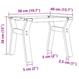 Coffee table legs Y frame 50x40x38 cm steel