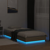 Bed frame without mattress with LED lights 100x200 cm