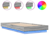 Bed frame without mattress with LED lights 100x200 cm