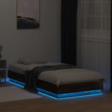 Bed frame without mattress with LED lights 100x200 cm