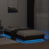 Cadre de lit sans matelas avec lumières LED 75x190 cm