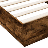 Cadre de lit sans matelas chêne fumé 100x200 cm bois ingénierie