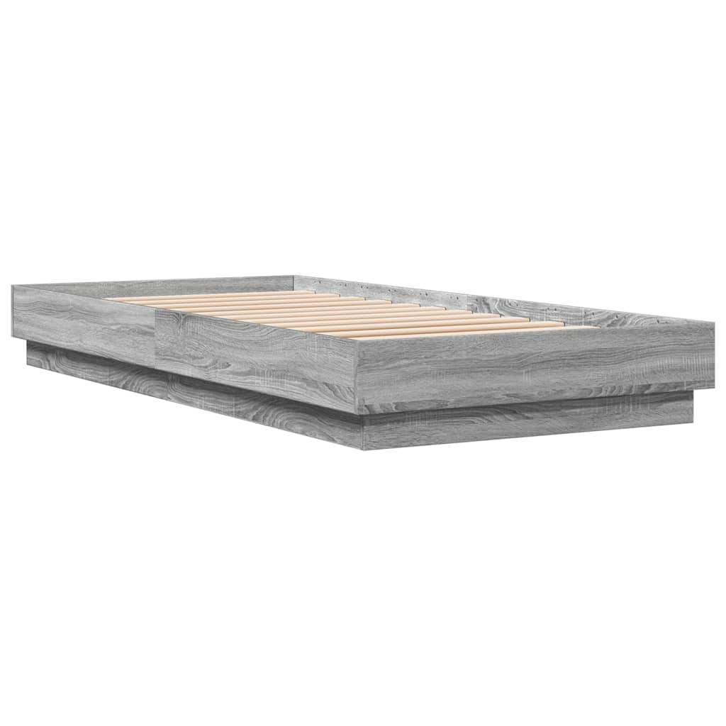 Cadre de lit sans matelas sonoma gris 100x200 cm