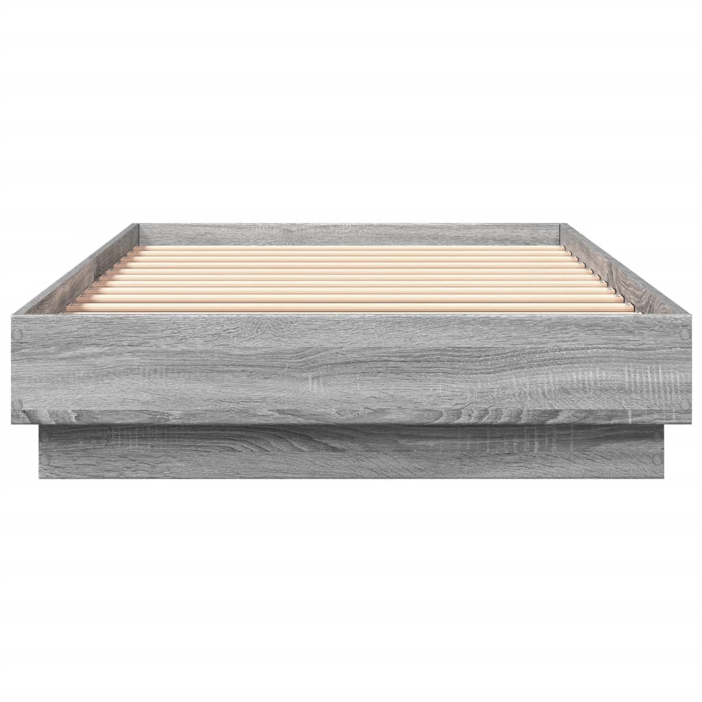 Cadre de lit sans matelas sonoma gris 100x200 cm