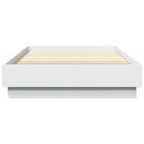 Cadre de lit sans matelas blanc 90x200 cm bois d'ingénierie