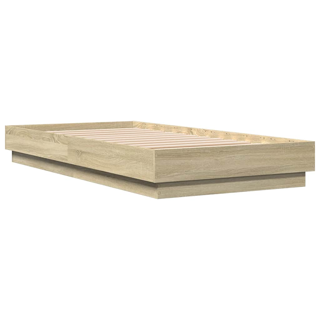 Bed frame without mattress sonoma oak 90x190 cm