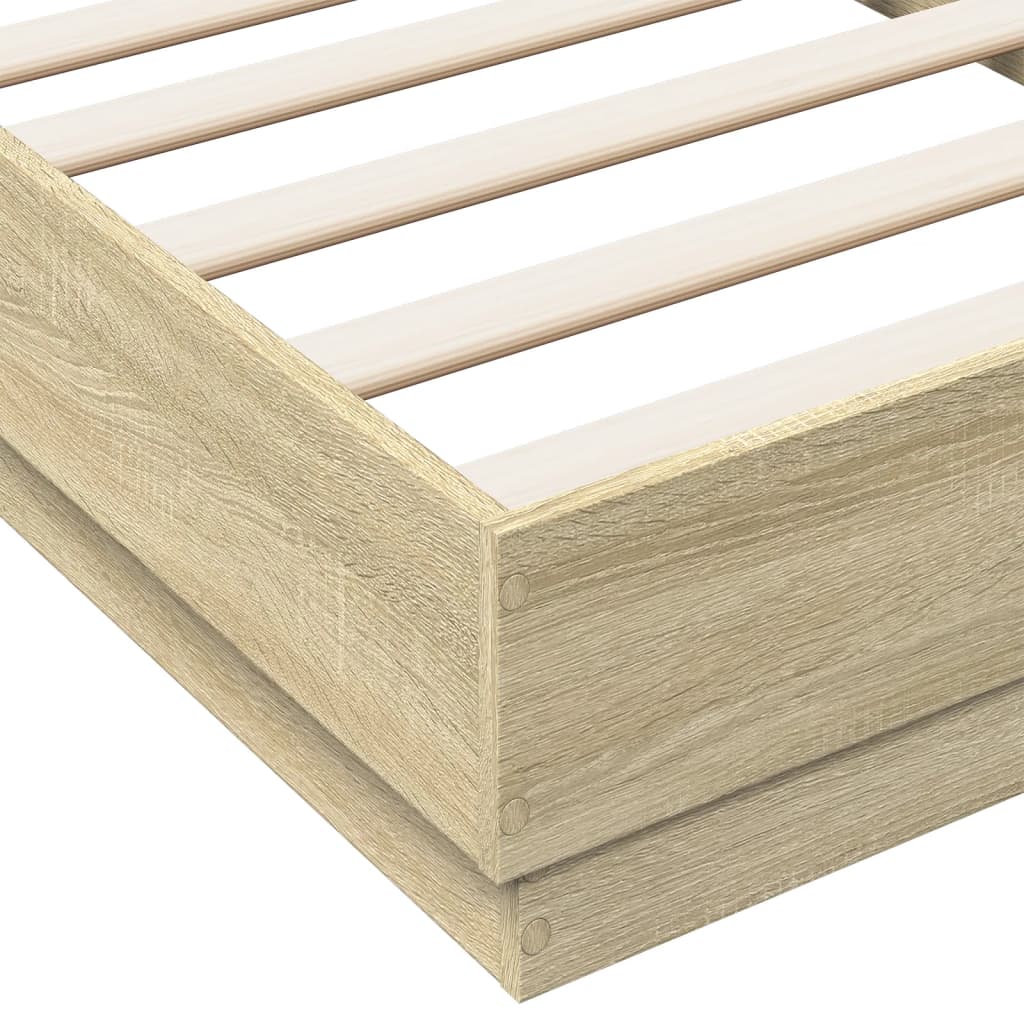 Bed frame without mattress sonoma oak 90x190 cm