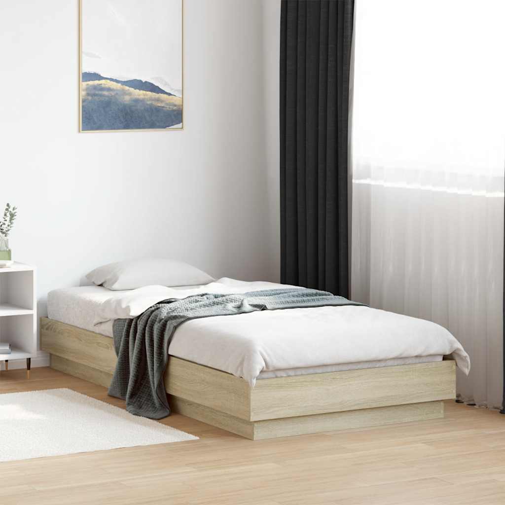 Bed frame without mattress sonoma oak 90x190 cm