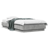 Bed frame without mattress concrete gray 90x190 cm