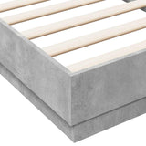 Cadre de lit sans matelas gris béton 90x190 cm