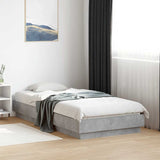 Bed frame without mattress concrete gray 90x190 cm