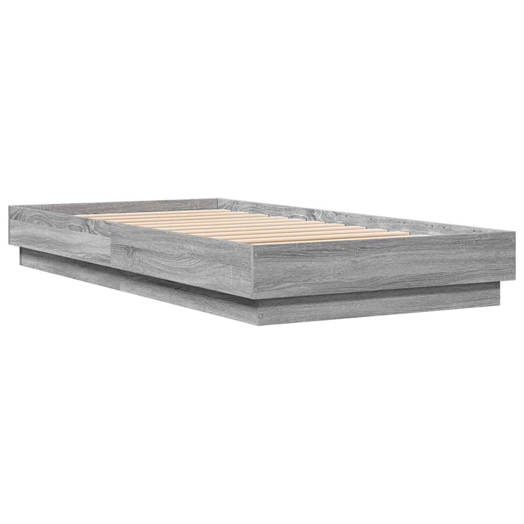 Cadre de lit sans matelas sonoma gris 90x190 cm