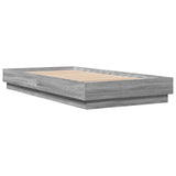 Cadre de lit sans matelas sonoma gris 75x190 cm