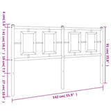 Tête de lit métal noir 135 cm