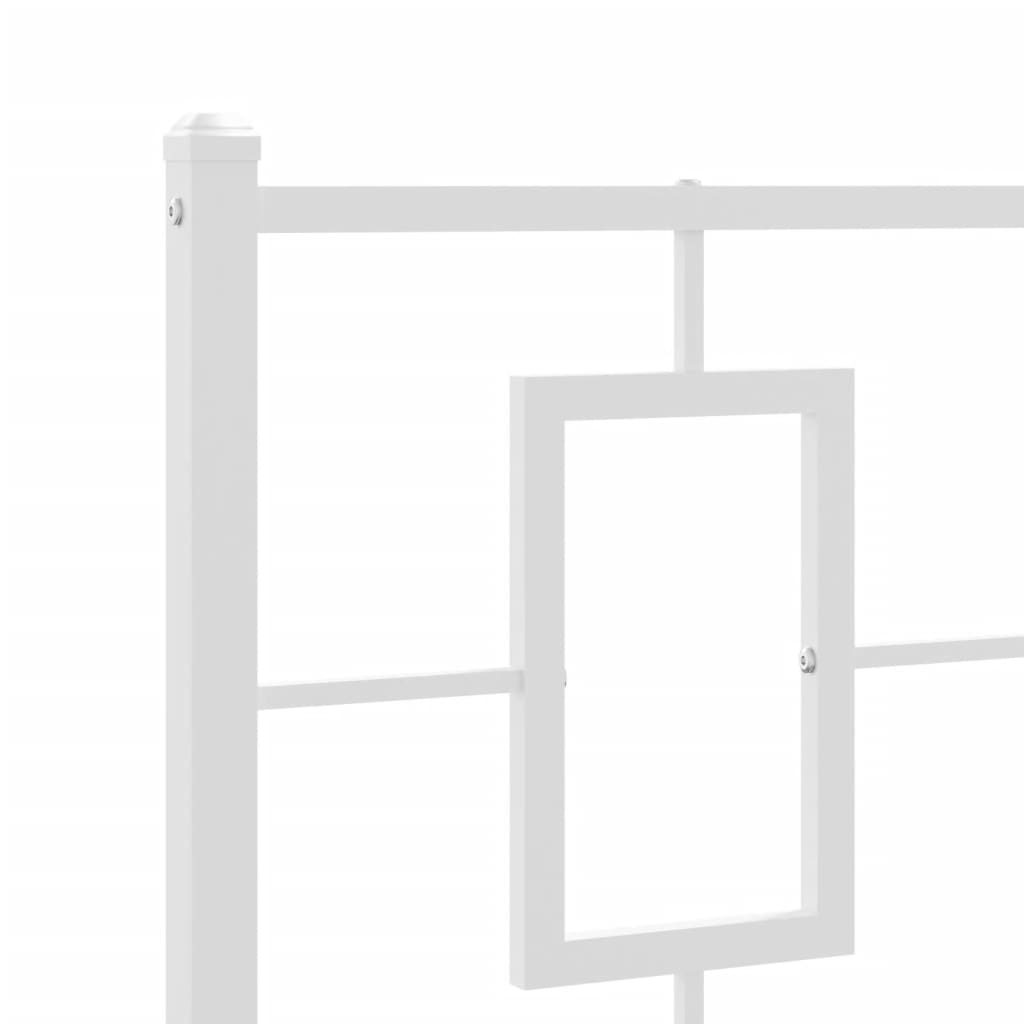 Tête de lit métal blanc 75 cm