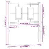 Tête de lit métal blanc 80 cm