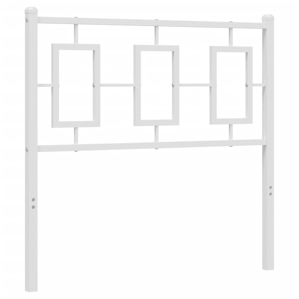 Tête de lit métal blanc 90 cm