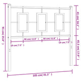 Tête de lit métal blanc 100 cm