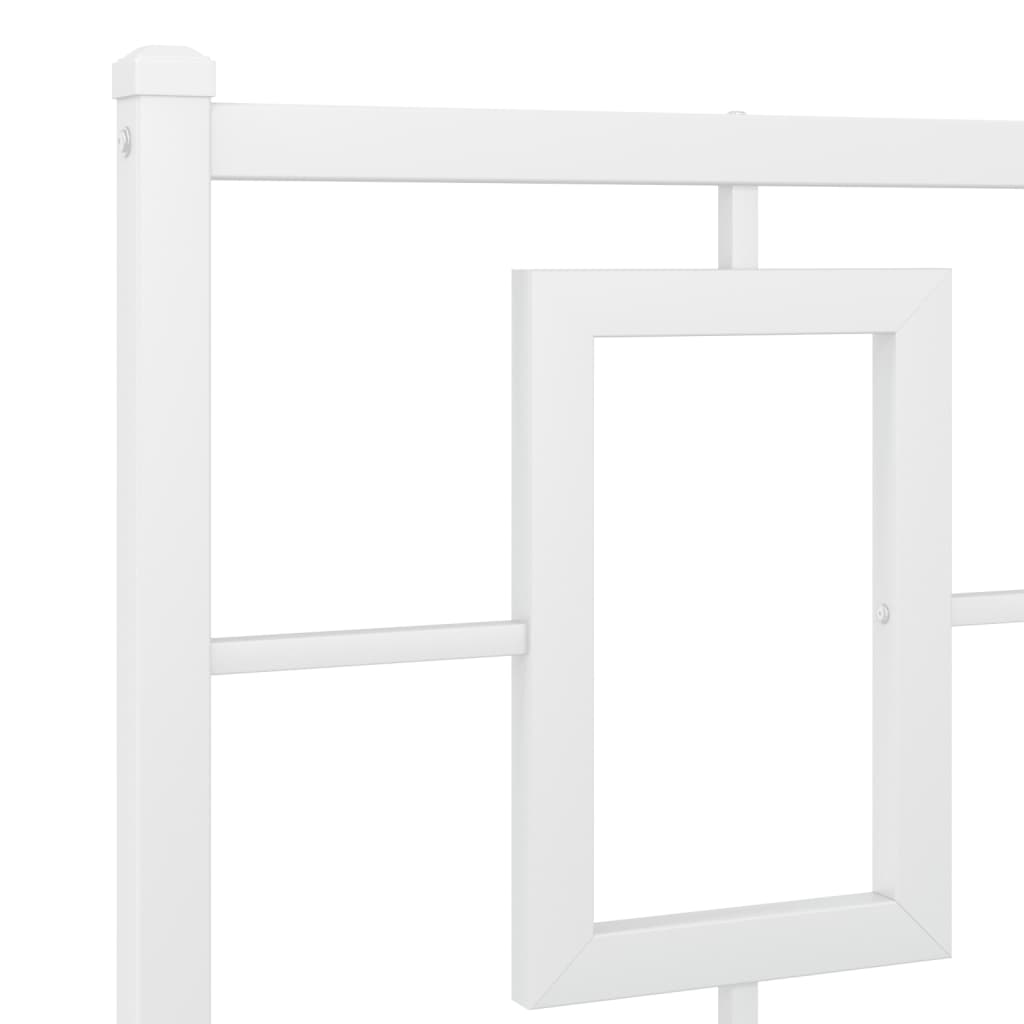 Tête de lit métal blanc 120 cm