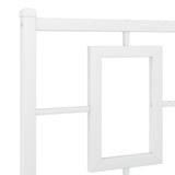 Tête de lit métal blanc 120 cm