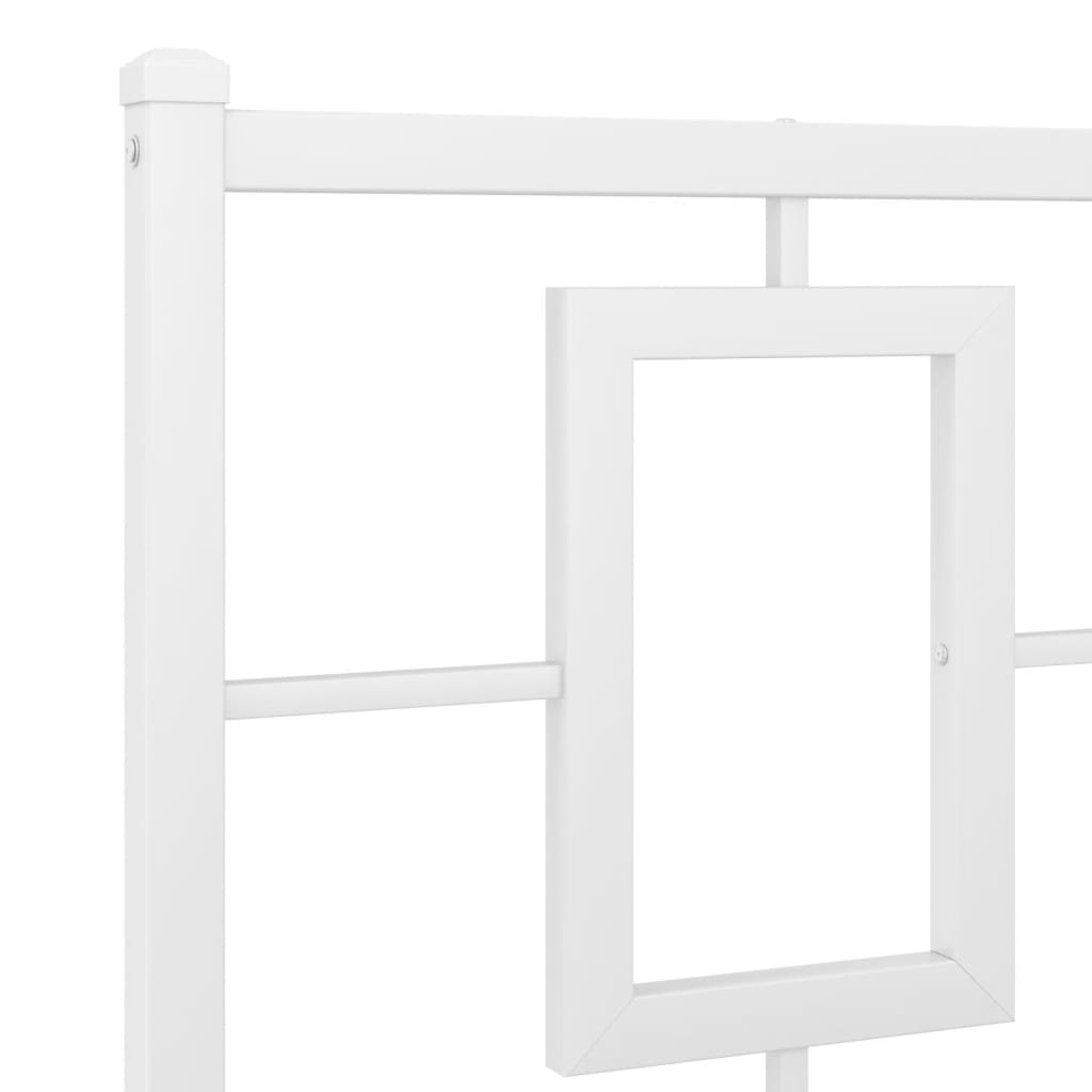 Tête de lit métal blanc 135 cm