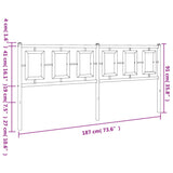 Tête de lit métal blanc 180 cm