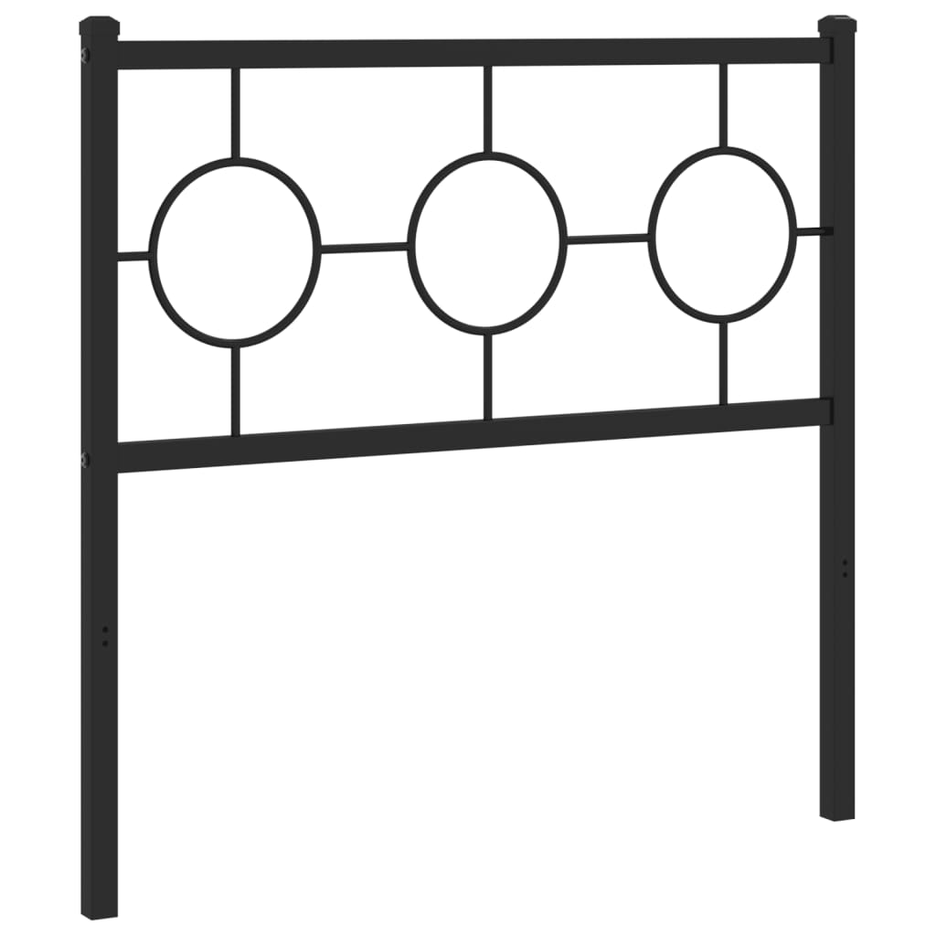 Tête de lit métal noir 90 cm