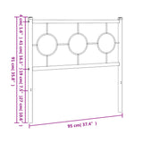 Tête de lit métal noir 90 cm